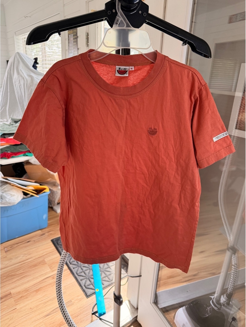 Suika Watermelon Logo T-Shirt Medium Rust Orange Embroidered Japanese Tag